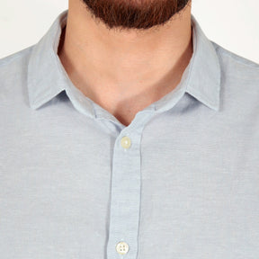 Camisa de Linho Manga Curta - Ocean